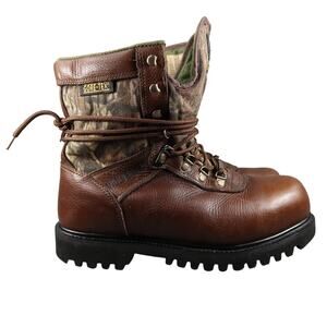 Wolverine Shoes Men 9.5 Boots Hunter Leather Camo Insulated Wide Width GTX Sport